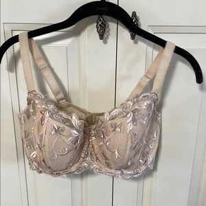 Soma Elegant Lace Embroidered Bra - Cream